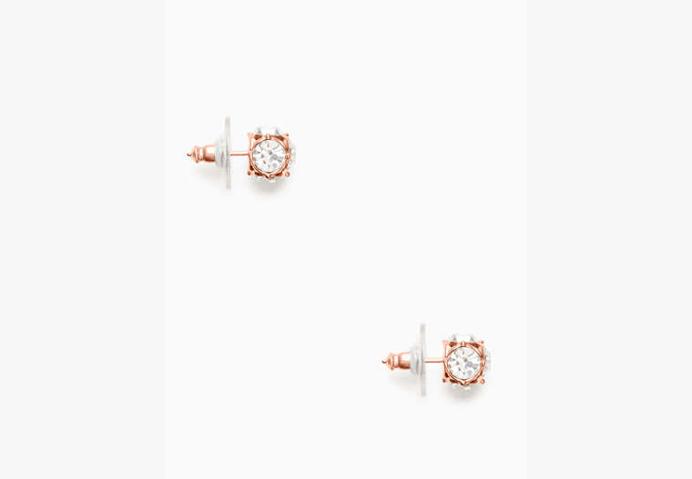 Lady Marmalade Studs, Clear/Rose Gold, Product