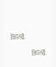 Ready Set Bow Pave Bow Studs, Clear/Silver, ProductTile