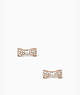 Ready Set Bow Pave Bow Studs, Clear/Rose Gold, ProductTile