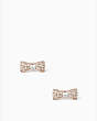 Ready Set Bow Pave Bow Studs, Clear/Rose Gold, Product