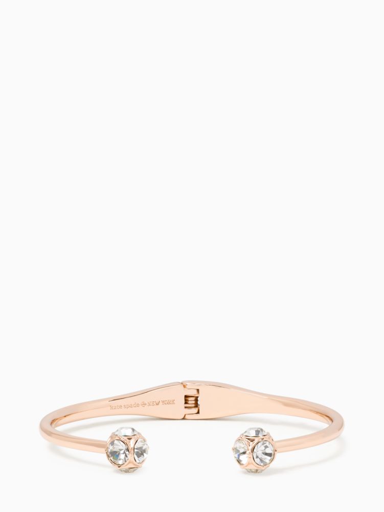 Lady Marmalade Open Cuff, Clear/Rose Gold, ProductTile