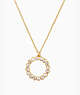 Full Circle Mini Pendant Necklace, Clear/Gold, Product