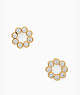 Full Circle Studs, Clear/Gold, Product