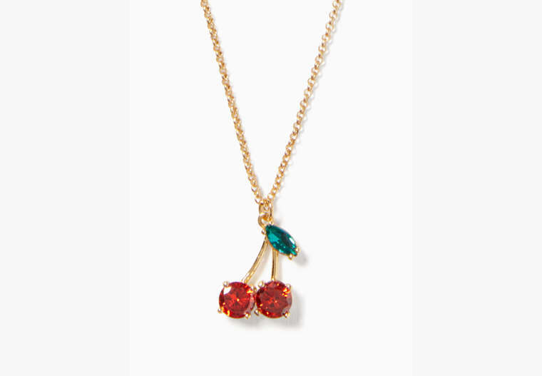 Kate Spade,cherry mini pendant necklace,Multi image number 0
