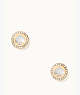 Kate Spade,spot the spade pave halo spade studs,earrings,Clear/Gold