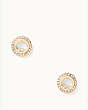 Spot The Spade Pave Halo Spade Studs, Clear/Gold, Product