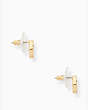 Spot The Spade Pave Halo Spade Studs, Clear/Gold, Product