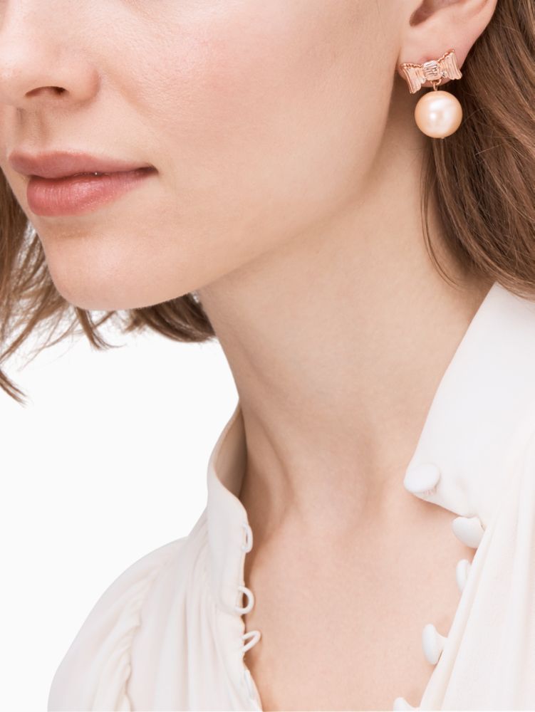 Top 49+ imagen kate spade all wrapped up in pearls drop earrings