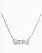 Ready Set Bow Pave Bow Mini Pendant, Clear/Silver, Product