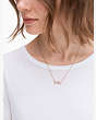 Ready Set Bow Pave Mini Pendant, Clear/Rose Gold, Product