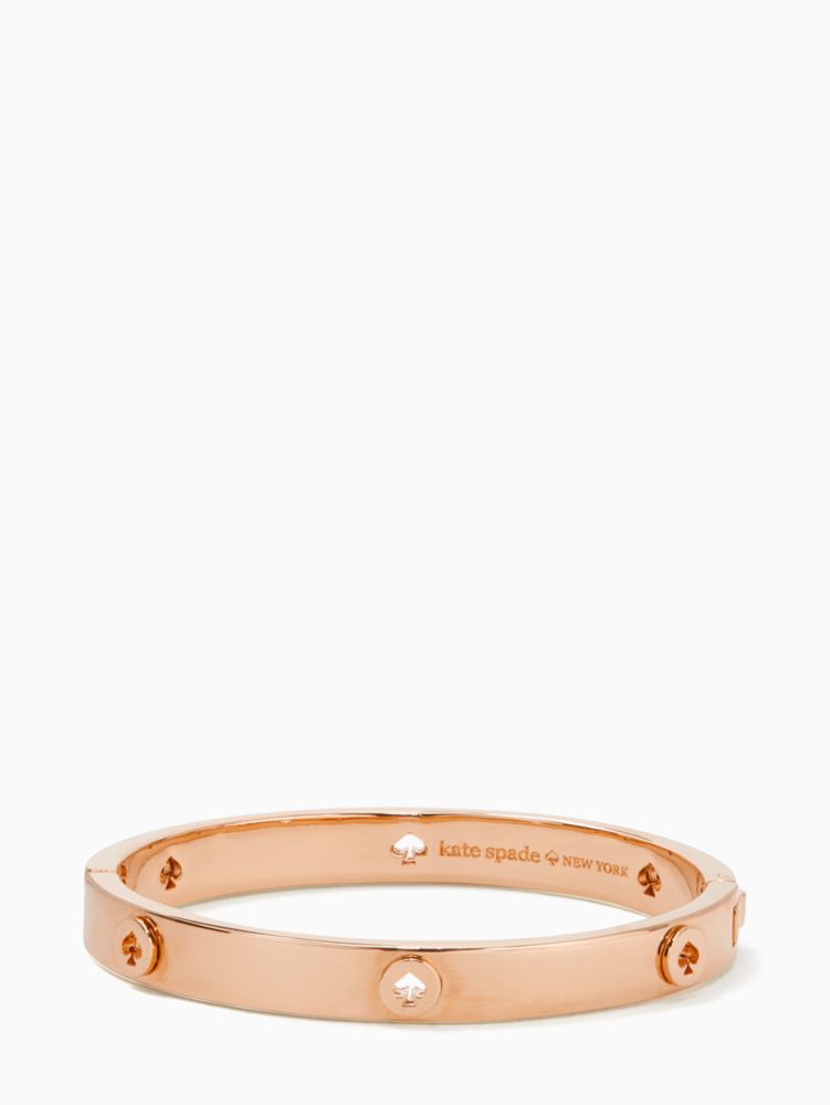Spot The Spade Studded Hinged Bangle, Rose Gold, ProductTile