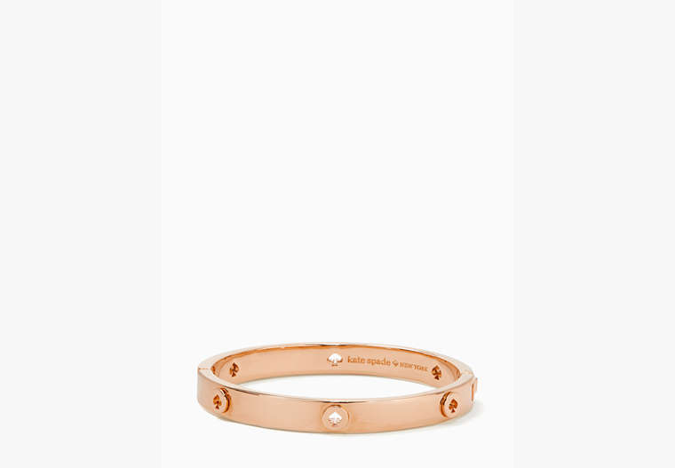 Spot The Spade Studded Hinged Bangle, Rose Gold, Product image number 0