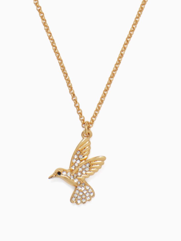 Women's clear/gold hummingbird mini pendant | Kate Spade New York Belgium