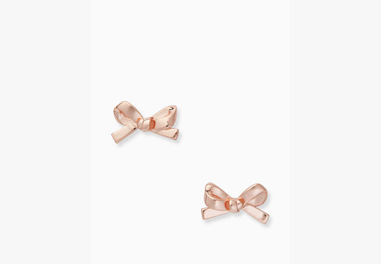 Skinny Mini Bow Studs, Rose Gold, Product image number 0