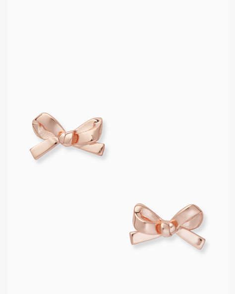 Skinny Mini Bow Studs, Rose Gold, ProductTile