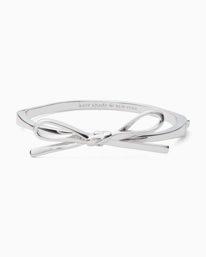 Kate Spade,skinny mini bow bangle,bracelets,Silver