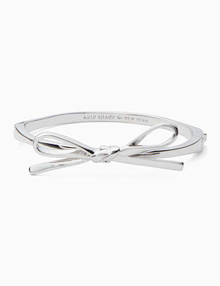 Kate Spade,skinny mini bow bangle,bracelets,Silver