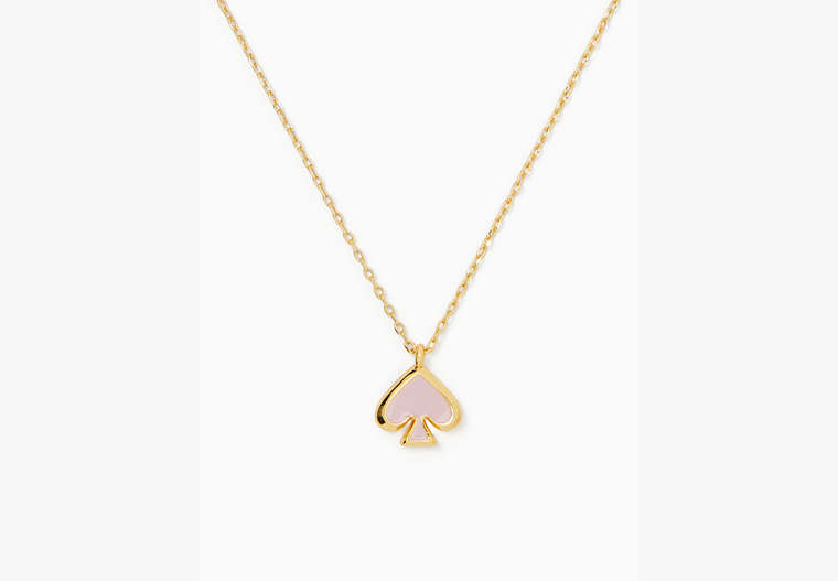 Everyday Spade Enamel Mini Pendant Necklace, Chalk Pink, Product image number 0
