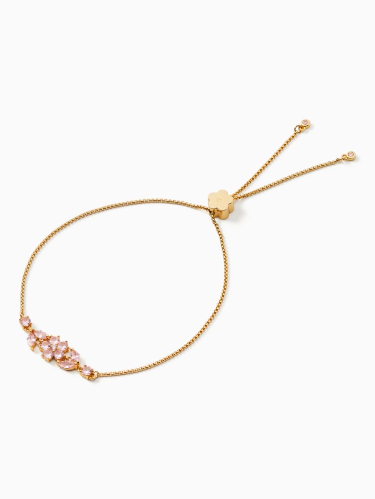 Kate Spade,Gleaming Gardenia Flower Slider Bracelet,bracelets,Light Pink