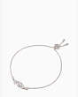 Gleaming Gardenia Flower Slider Bracelet, Clear/Silver, Product
