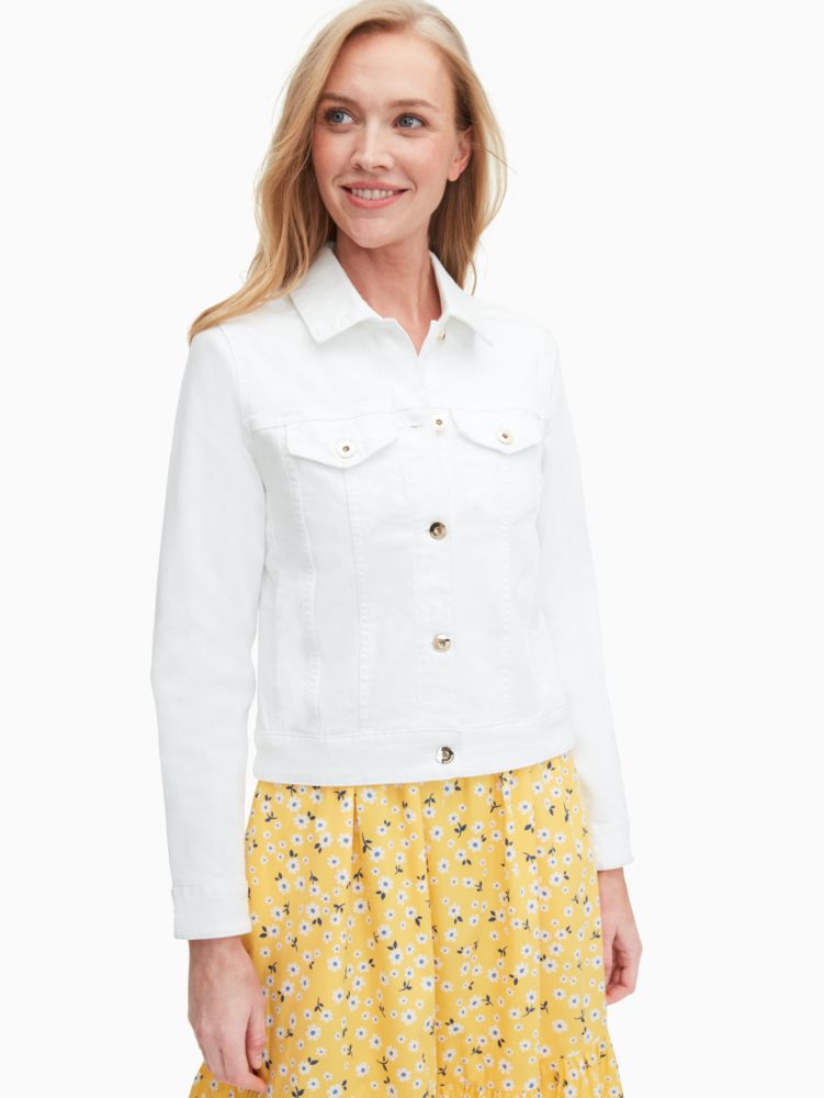 kate spade white jean jacket