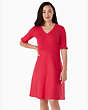 V-neck Sweater Dress, Bright Rose, Product