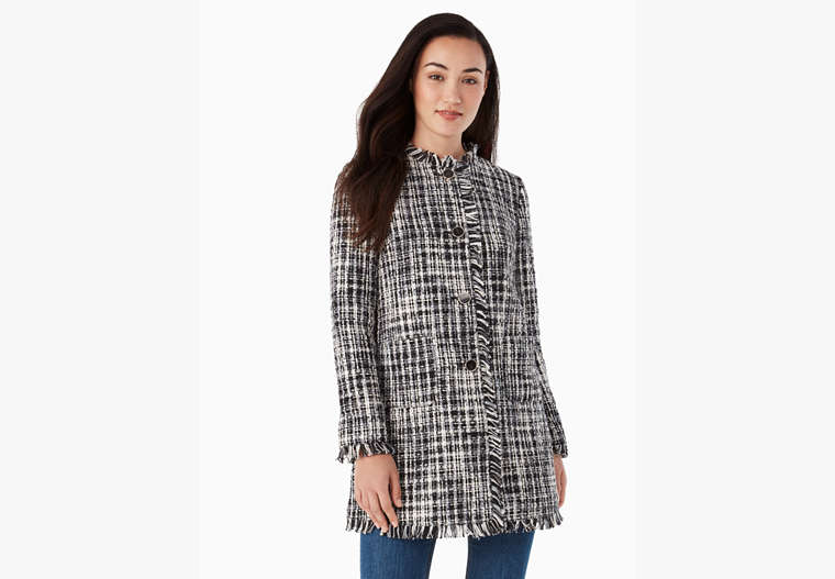 Tweed Coat, Black, Product image number 0