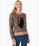 Graphic Leopard Feline Sweater, Dark Almond, ProductTile