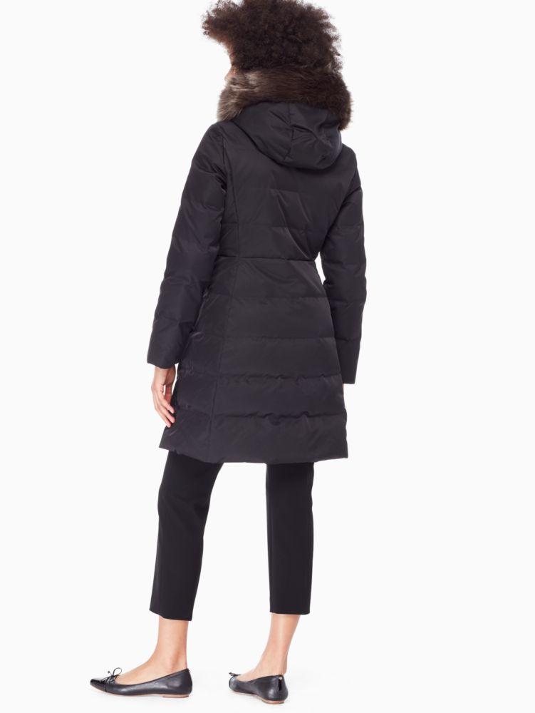 kate spade faux fur puffer coat