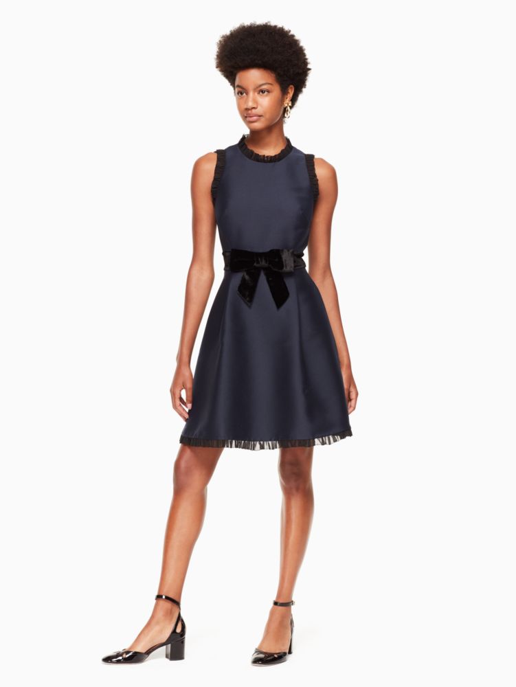 Velvet Bow Fit And Flare Dress | Kate Spade New York