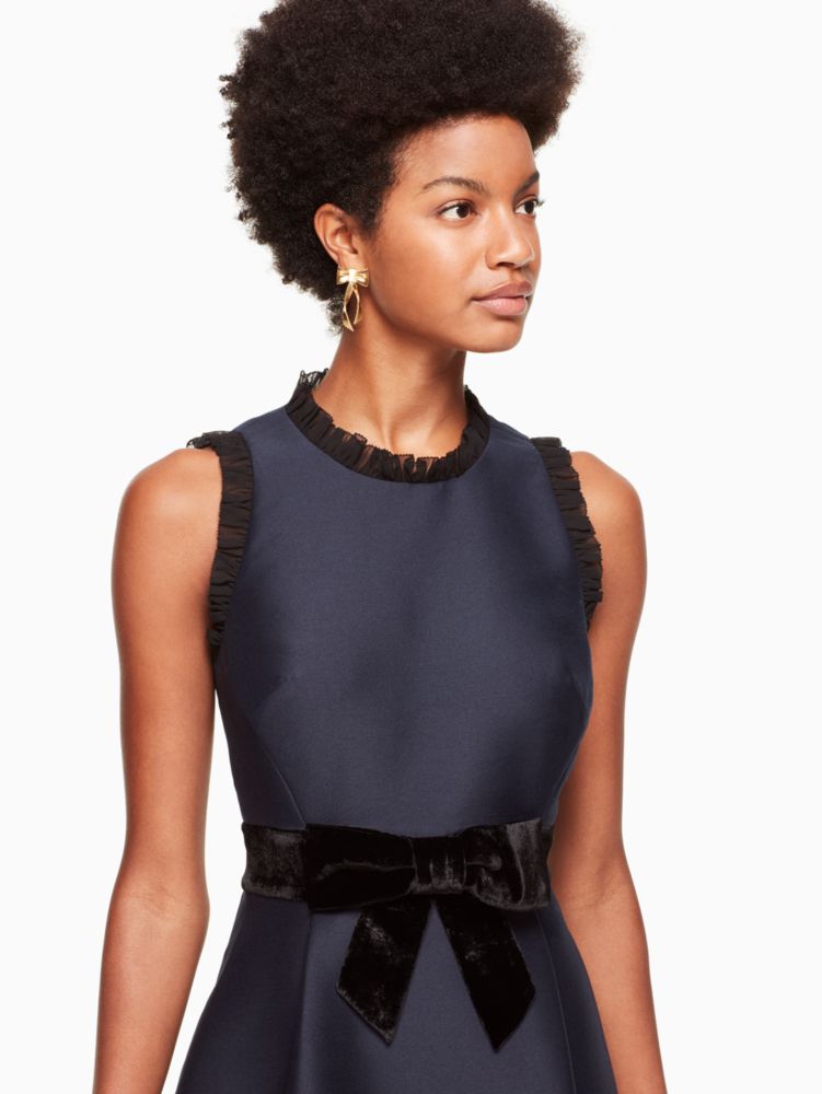 Velvet Bow Fit And Flare Dress | Kate Spade New York