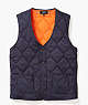Jack Spade Quilted 3-in-1 Button Out Vest, Navy/ Orange, ProductTile