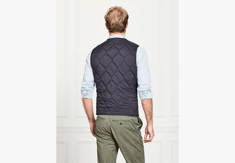 Jack Spade Quilted 3-in-1 Button Out Vest, Navy/ Orange, Product