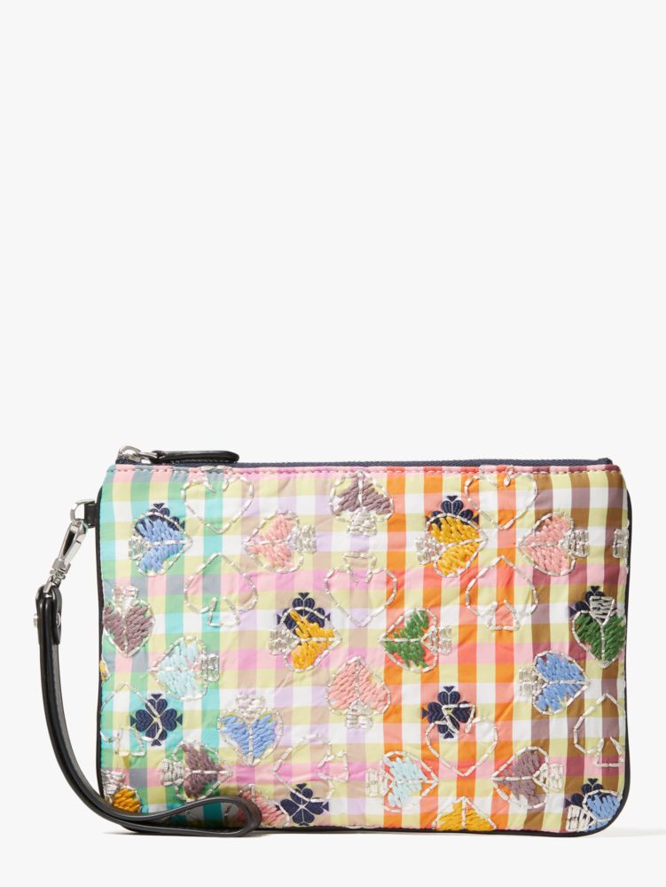 Kate Spade New York X Beams Bella Plaid Small Pouch Wristlet, Multi, Product