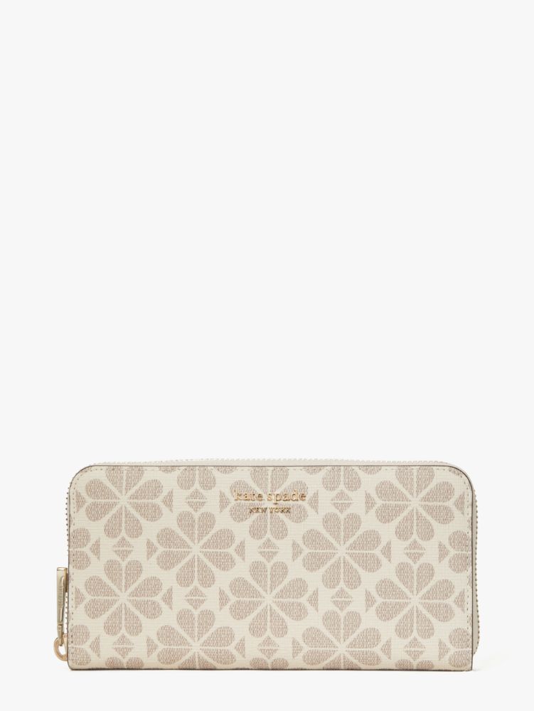 spade flower coated canvas zip-around continental wallet | Kate Spade