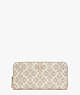 Spade Flower Coated Canvas Zip-around Continental Wallet, Parchment Multi, ProductTile