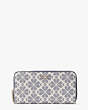 Spade Flower Coated Canvas Zip-around Continental Wallet, Slate Blue Multi, Product