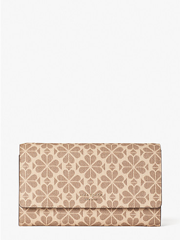 spade flower coated canvas chain clutch, , rr_productgrid