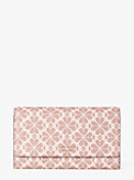 spade flower coated canvas chain clutch, , s7productThumbnail