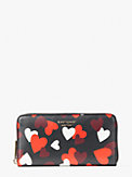 spencer celebration hearts zip-around continental wallet, , s7productThumbnail