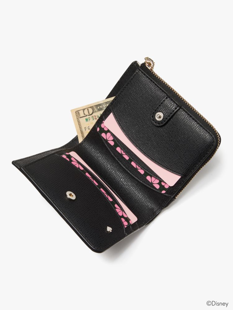 Disney X Kate Spade New York Minnie Mouse Small Bifold Wallet, Black Multi, Product