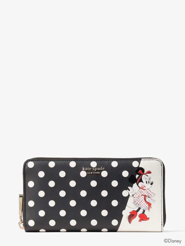 Disney X Kate Spade New York Minnie Zip Around Continental, Black Multi, ProductTile