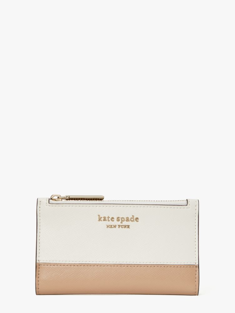 Spencer Small Slim Bifold Wallet, Parchment/Raw Pecan, ProductTile