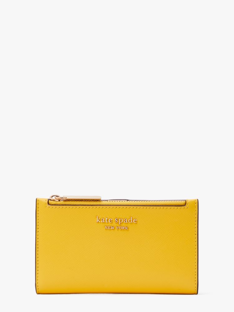 Kate Spade Spencer Small Slim Bifold Wallet In Morning Light