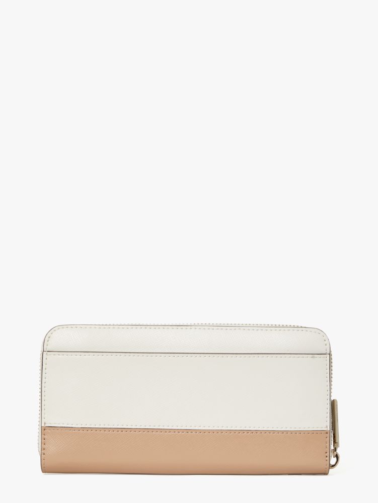 Spencer Zip Around Continental Wallet, Parchment/Raw Pecan, Product