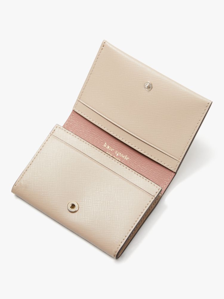 mila bifold cardholder, WARM BEIGE, Product