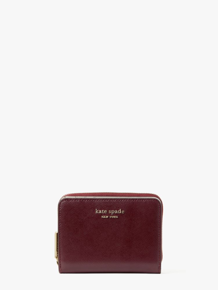 Spencer Small Compact Wallet, Grenache, ProductTile