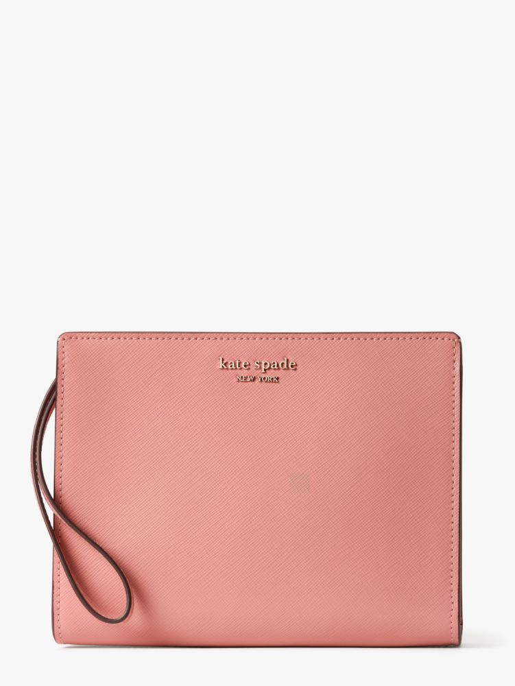 Spencer Gusseted Wristlet, Serene Pink, ProductTile