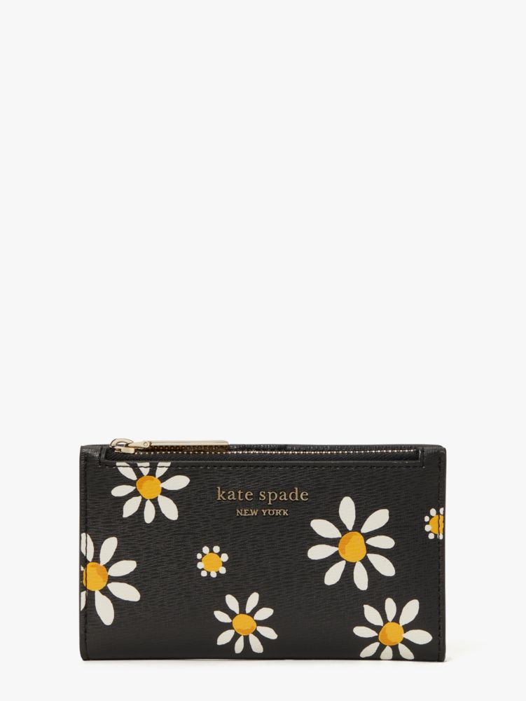Spencer Daisy Dots Small Slim Bifold Wallet | Kate Spade New York