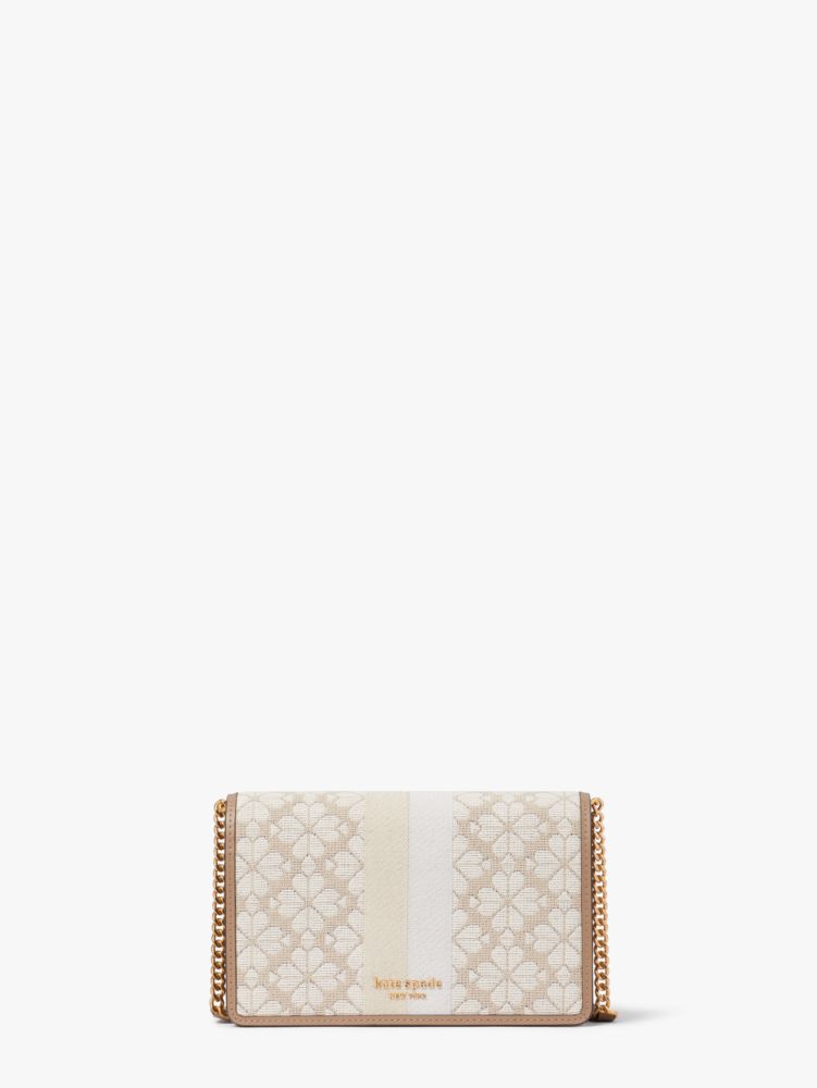 Spade Flower Jacquard Stripe Chain Wallet | Kate Spade New York